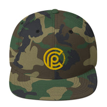 Load image into Gallery viewer, Camo CPeeps Snapback Hat (Soul Gold Stitching)