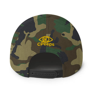 Camo CPeeps Snapback Hat (Soul Gold Stitching)